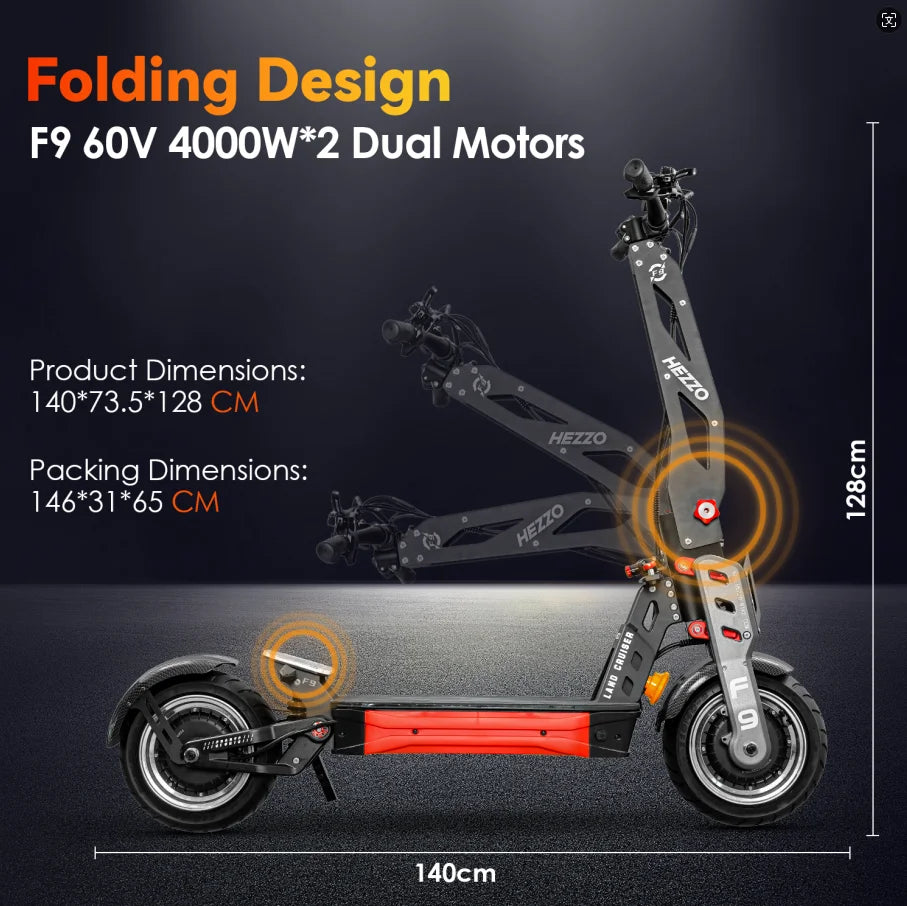 HEZZO F9 60v 8000w Dual Motors Electric off-road Scooter