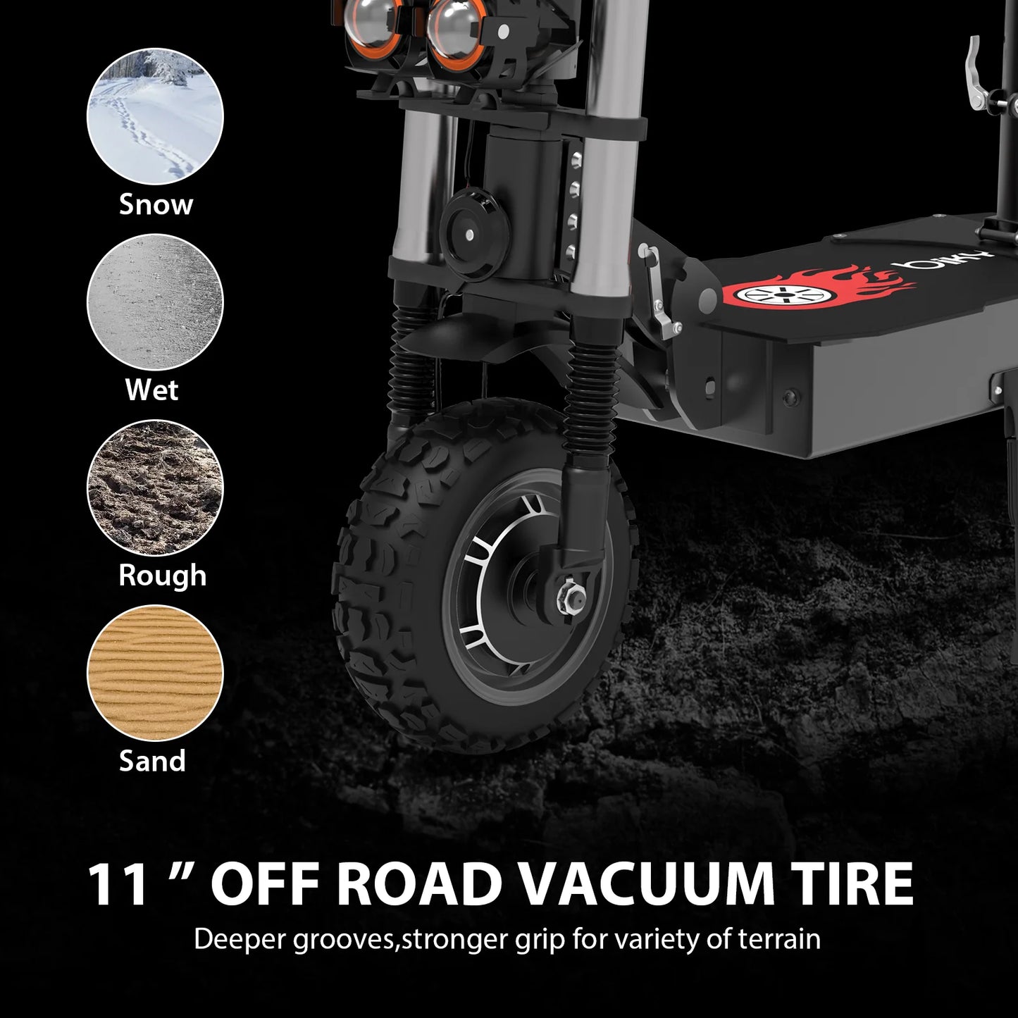 Heavy Duty Vacuum Off-Road Tire  Electric Scooter