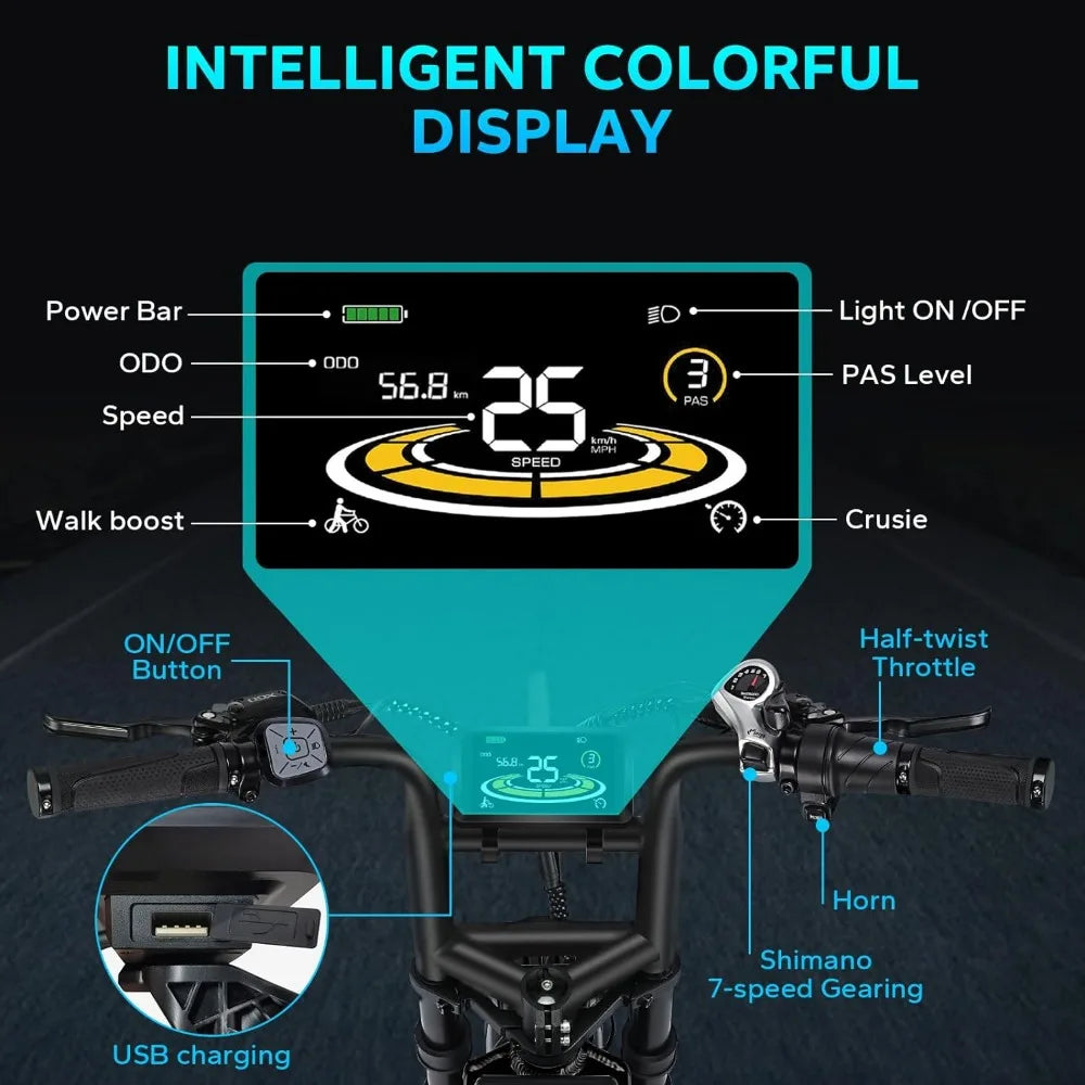 52V 60AH Peak Power Electric Bicycles