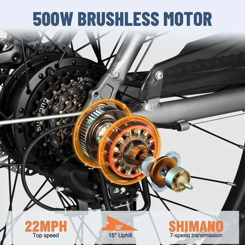 350W(Peak 500W) Brushless Motor Mountain Ebike