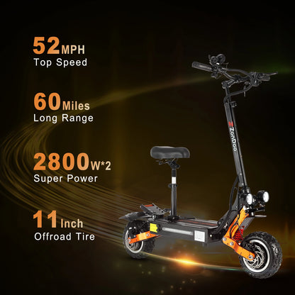 11inch Tubeless Tire  Off Road Electric Scooter